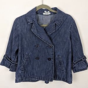 Kikit Cropped Denim Blazer